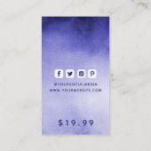 衣料ラベルスモールビジネスラグジュアリープライスラベル コーリングカード (裏面)