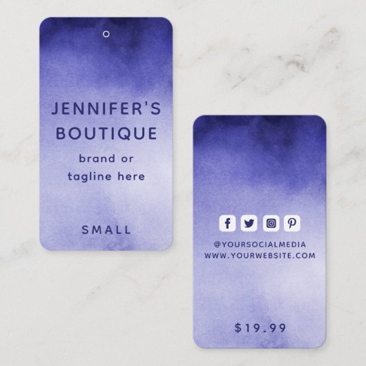 衣料ラベルスモールビジネスラグジュアリープライスラベル コーリングカード (正面/裏面)