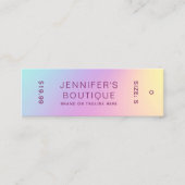 衣料ラベルスモールビジネスレモダンインボー コーリングカード (正面)