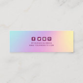 衣料ラベルスモールビジネスレモダンインボー コーリングカード (裏面)