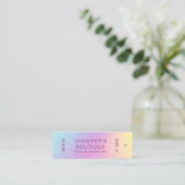 衣料ラベルスモールビジネスレモダンインボー コーリングカード (スタンド正面)