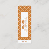 衣料ラベルスモールビジネス名門私立校風の価格ラベル コーリングカード (裏面)