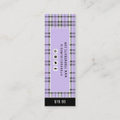 衣料ラベルスモールビジネス名門私立校風の価格ラベル コーリングカード (裏面)