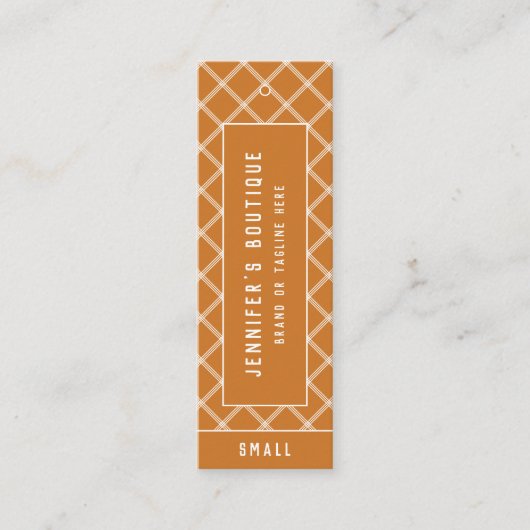 衣料ラベルスモールビジネス名門私立校風の価格ラベル コーリングカード (正面)