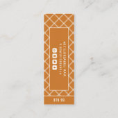 衣料ラベルスモールビジネス名門私立校風の価格ラベル コーリングカード (裏面)