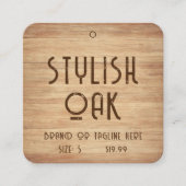 衣料ラベルスモールビジネス木製シック素朴シック コーリングカード (正面)