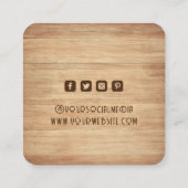 衣料ラベルスモールビジネス木製シック素朴シック コーリングカード (裏面)