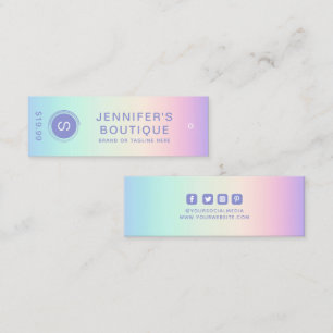 衣料ラベル小事業虹色 コーリングカード