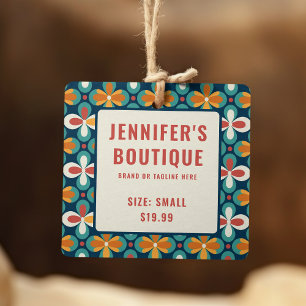 衣料ラベル小営業レトロ花柄 コーリングカード