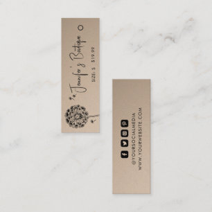 衣料ラベル小規模企業フローラ価格 コーリングカード