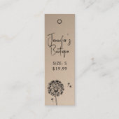 衣料ラベル小規模企業フローラ価格 コーリングカード (正面)