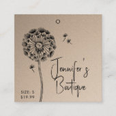 衣料ラベル小規模企業フローラ価格 コーリングカード (正面)