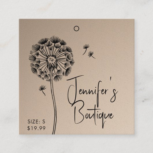 衣料ラベル小規模企業フローラ価格 コーリングカード (正面)