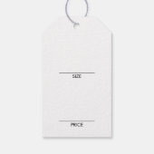 衣料品つるピンクの表示価つるラベル ギフトタグ (裏面)