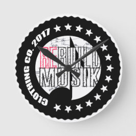 衣料品の再組立て ラウンド壁時計