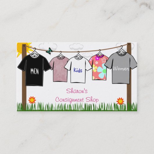 衣料品の名刺 名刺 (正面)