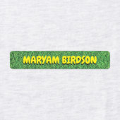 衣料品の名前ラベルに記載された緑防水アイロン ラベル (デザイン2)