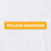 衣料品の防水名ラベル（オレンジ色） ラベル (デザイン1)