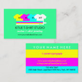 衣料品アパレルストアプリントオンデマンドネオングリーン 名刺 (正面/裏面)