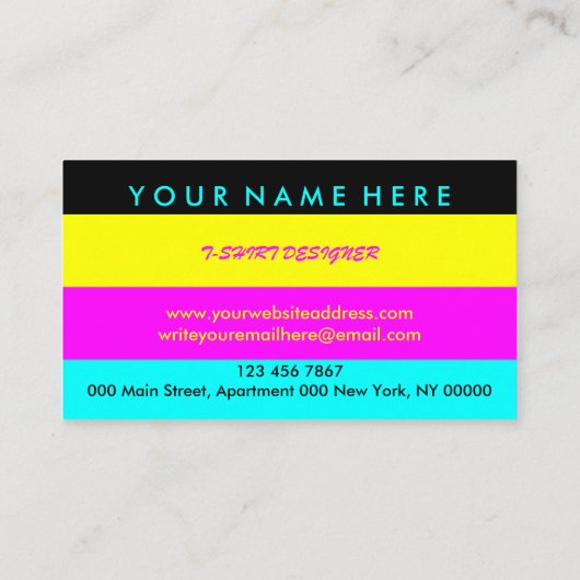 衣料品アパレルストアプリントオンデマンドブティック 名刺 (裏面)