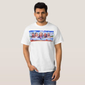 衣料品アメリカ人絵画メンズホワイト Tシャツ (正面フル)