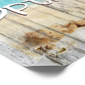 衣料品オプション沿岸ビーチサインプリント ポスター (角)