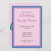 衣料品スワップパーティの招待状 招待状 (正面/裏面)