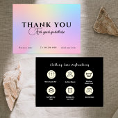 衣料品ピ気にク・ホログラフィー虹色 名刺