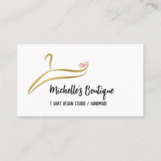 衣料品ファッション小売Tシャツアパレルショップ 名刺 (正面)