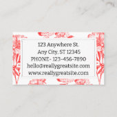 衣料品ブティックビジネスカード 名刺 (裏面)