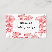 衣料品ブティックビジネスカード 名刺 (正面)