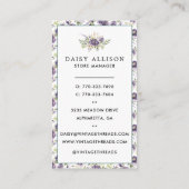 衣料品ブティック |フローラのハンガーのロゴ 名刺 (裏面)