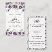 衣料品ブティック |フローラのハンガーのロゴ 名刺 (正面/裏面)