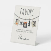 衣料品ラインニュートラルハロウィーンベビーシャワーの好意 台座サイン (正面)