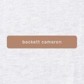 衣料品ラベルにアイロンカッコいいという茶色の名前 ラベル (デザイン1)