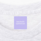 衣料品ラベルの紫色のアイロンの名前 ラベル (貼付)