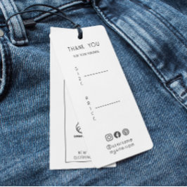 衣料品ラベルサンキューユーつるラベル白色