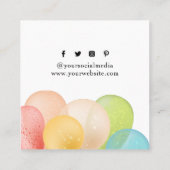 衣料品ラベルスモールビジネスキュートベビーベアキッズ コーリングカード (裏面)