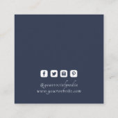 衣料品ラベルスモールビジネススワンベビーキッドかわいい コーリングカード (裏面)