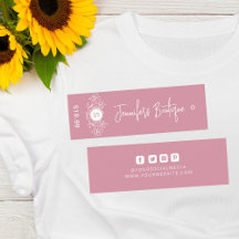 衣料品ラベルスモールビジネスピンク価格ラベル