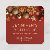 衣料品ラベルスモールビジネスフェスティバルクリスマス コーリングカード (正面)