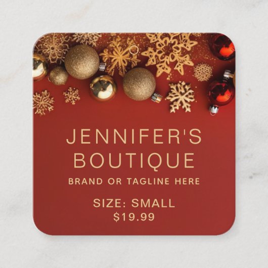 衣料品ラベルスモールビジネスフェスティバルクリスマス コーリングカード (正面)