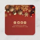 衣料品ラベルスモールビジネスフェスティバルクリスマス コーリングカード (裏面)