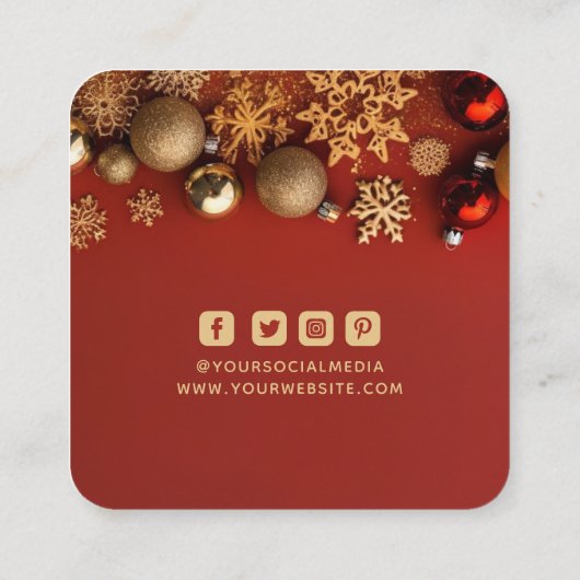 衣料品ラベルスモールビジネスフェスティバルクリスマス コーリングカード (裏面)