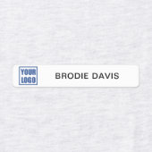 衣料品ラベル従業員名&ビジネスロゴ ラベル (デザイン1)