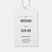 衣料品ロゴ価格サイつるズラベル気に指示 ギフトタグ (裏面)