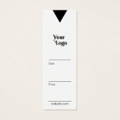 衣料品価格ラベルビジネスサンキューブラック&ホワイト (正面)