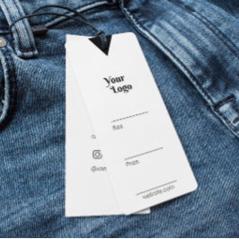 衣料品価格ラベルビジネスサンキューブラック&ホワイト