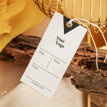 衣料品価格ラベルビジネスサンキューブラック&ホワイト