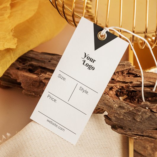 衣料品価格ラベルビジネスサンキューブラック&ホワイト 名刺